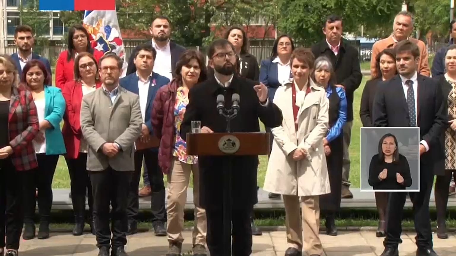 Gabriel Boric, presidente de Chile, en su visita a La Araucanía.