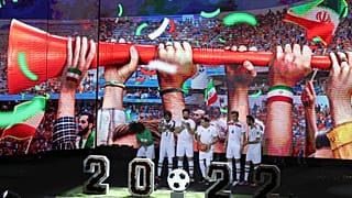 المنتخب الإيراني لكرة القدم خلال حفل وداع في برج ميلاد في طهران في 8 نوفمبر 2022. t