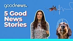 Give us a few minutes, and we will give you five good news stories in return.