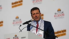 Мэр Стамбула Экрем Имамоглу на многотысячной антиизраильской демонстрации 9 февраля 2020