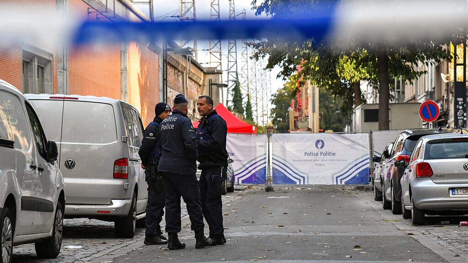 Bruxelles, sur les lieux de l'attaque au couteau, le 11 novembre 2022