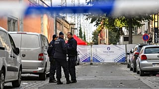 Bruxelles, sur les lieux de l'attaque au couteau, le 11 novembre 2022
