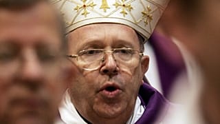 Monsignor Jean-Pierre Ricard, Archbishop of Bordeaux, France, celebrates a Mass in St.Louis of French church in Rome in March 2006