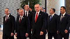 اردوغان إلى جانب رؤساء الدول الأعضاء في "منظمة الدول التركية" 