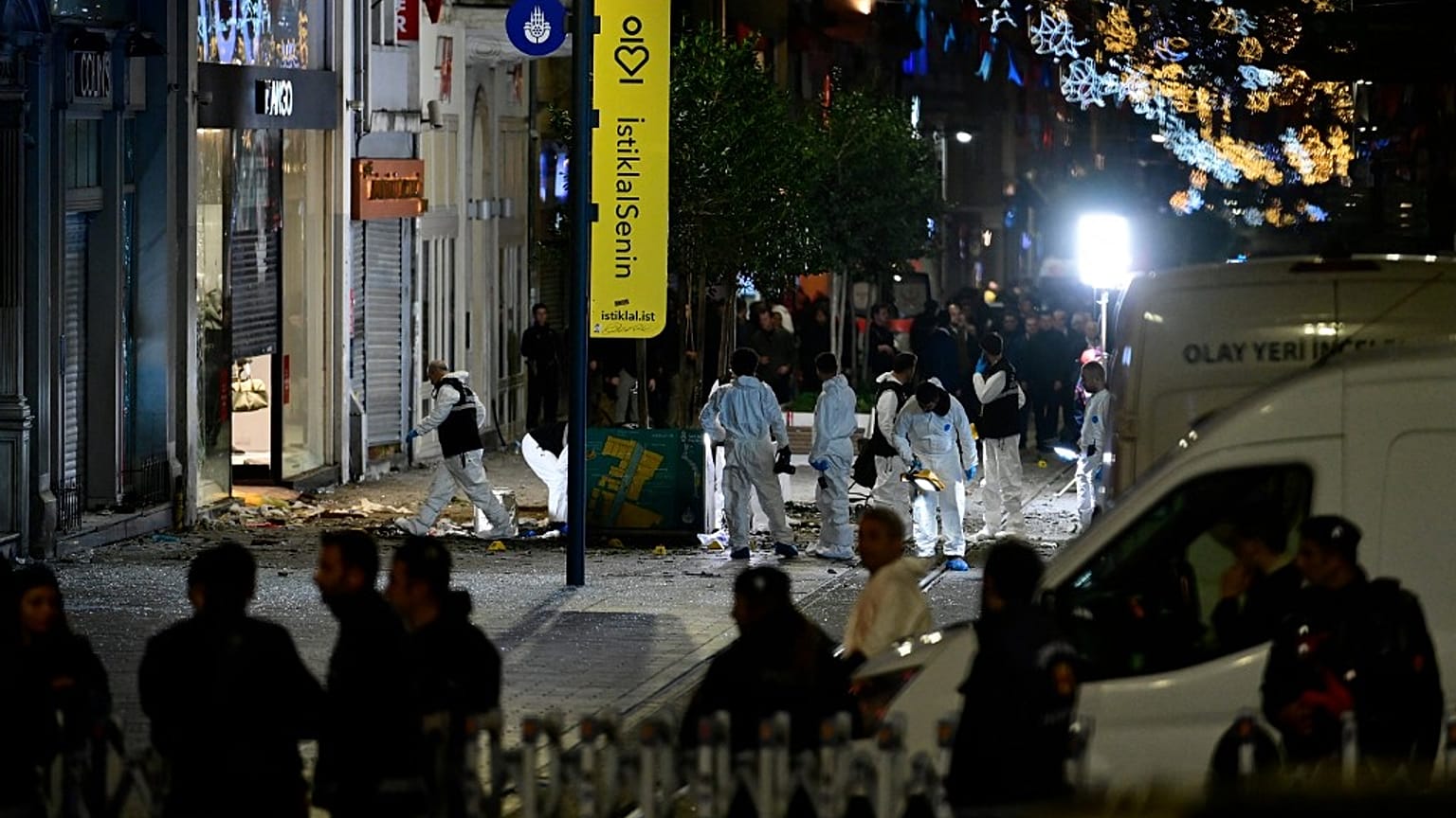 La zona di Istanbul dove è avvenuta l'esplosione. 