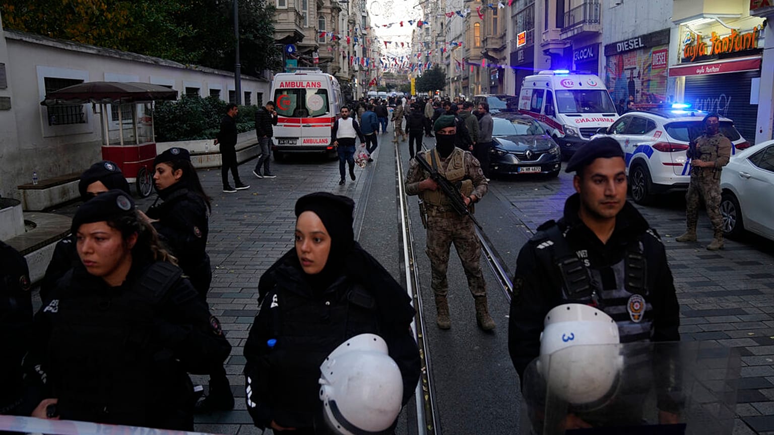 Cordón de seguridad en la calle Istiklal