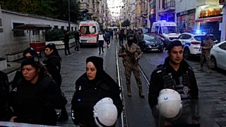 Cordón de seguridad en la calle Istiklal