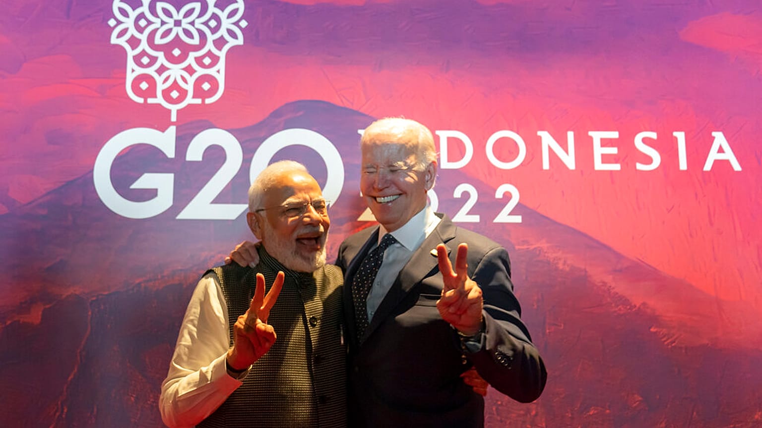 US-Präsident Joe Biden mit dem indischen Premierminister Narendra Modi auf dem G20-Gipfel