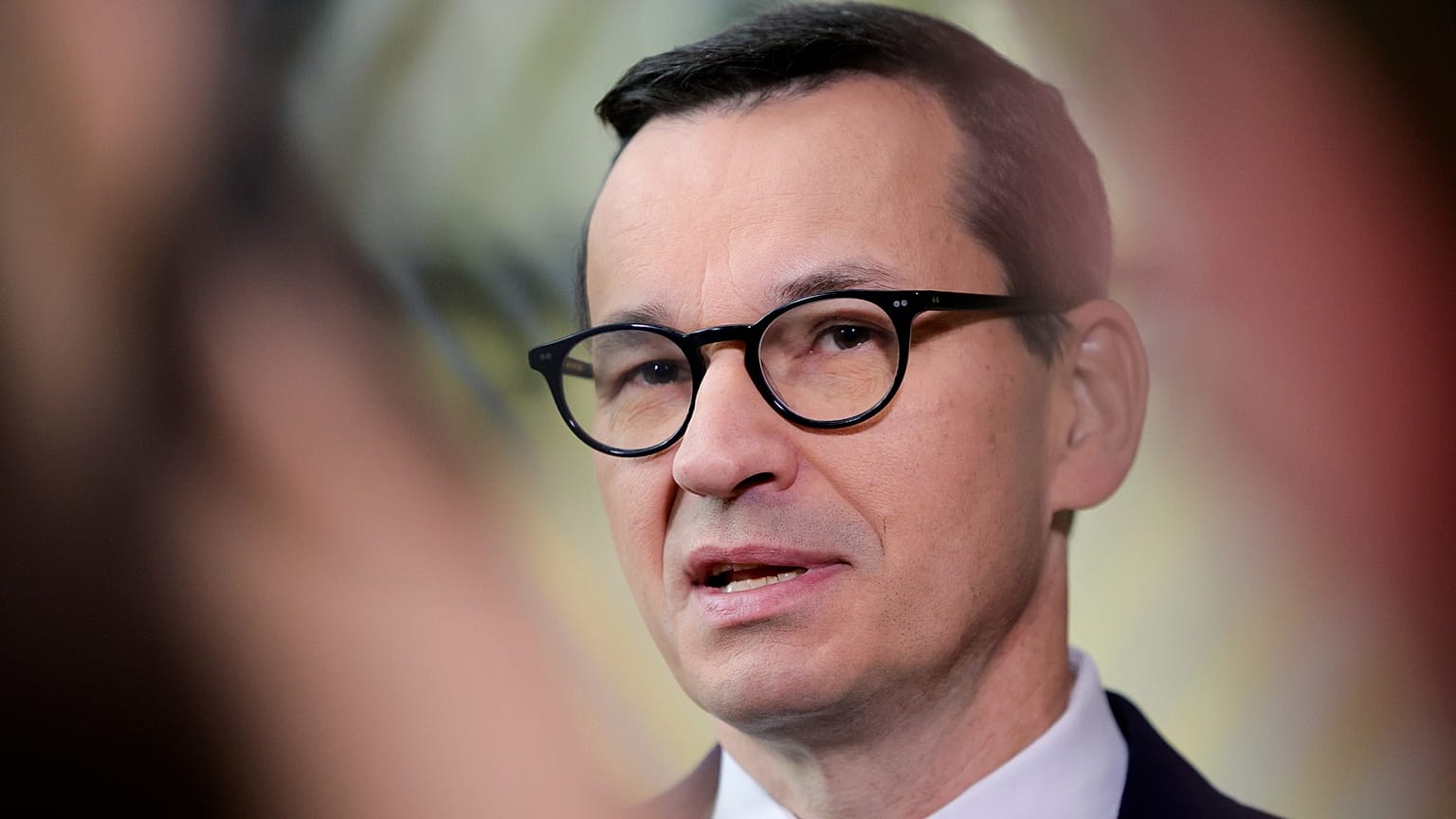 Archives : le Premier ministre polonais, Mateusz Morawiecki, le 21 octobre 2021 à Bruxelles