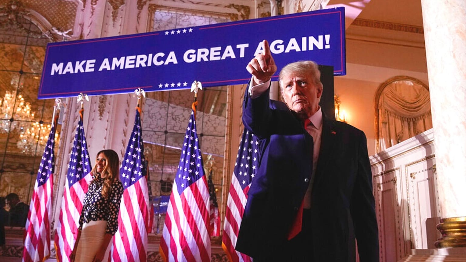 Donald Trump se lance à nouveau dans la course à la Maison Blanche : il l'a annoncé ce mardi soir en Floride (USA) - 15/11/2022
