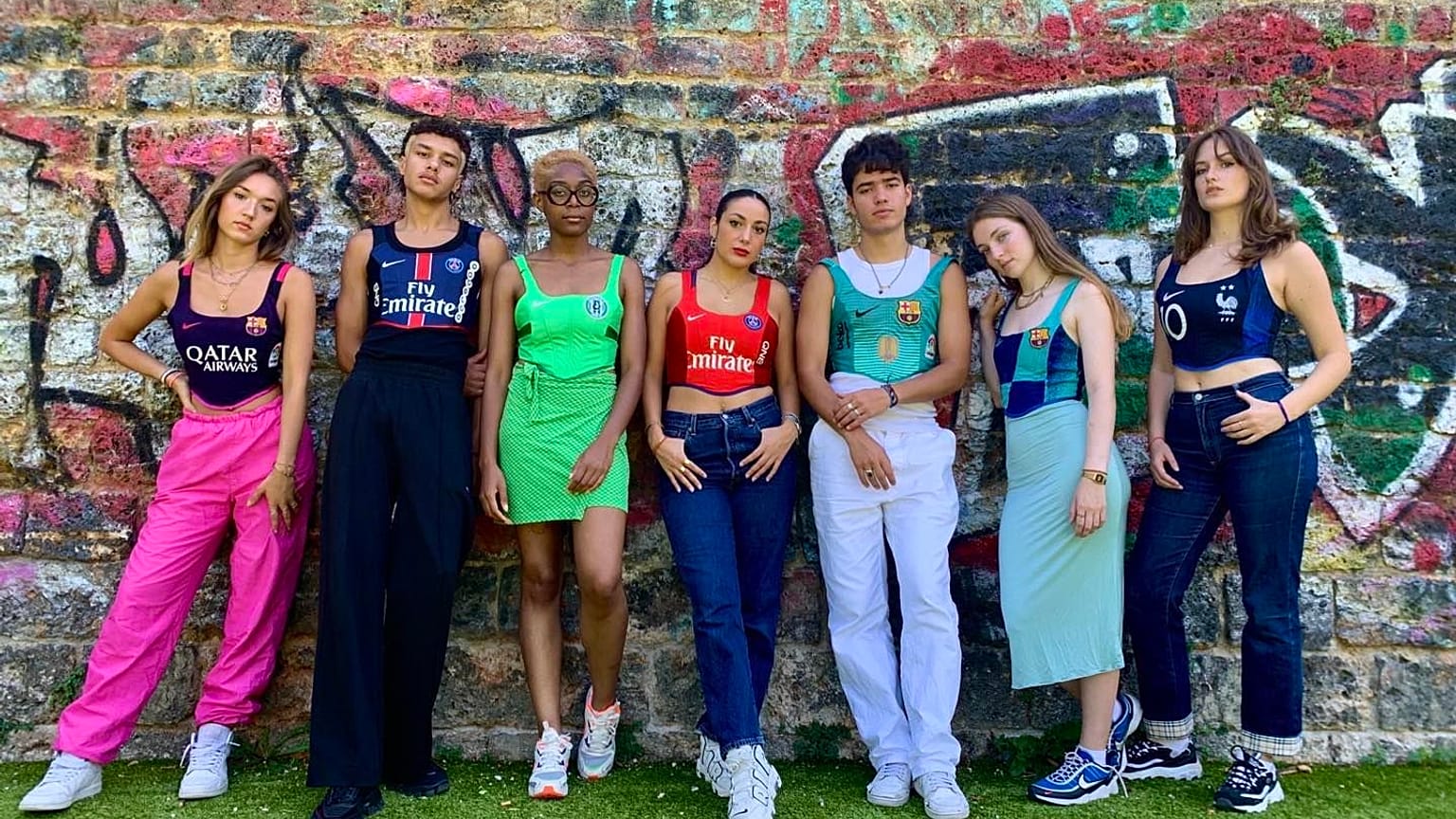 Football's influence on fashion stripped down as shirts turned into corsets