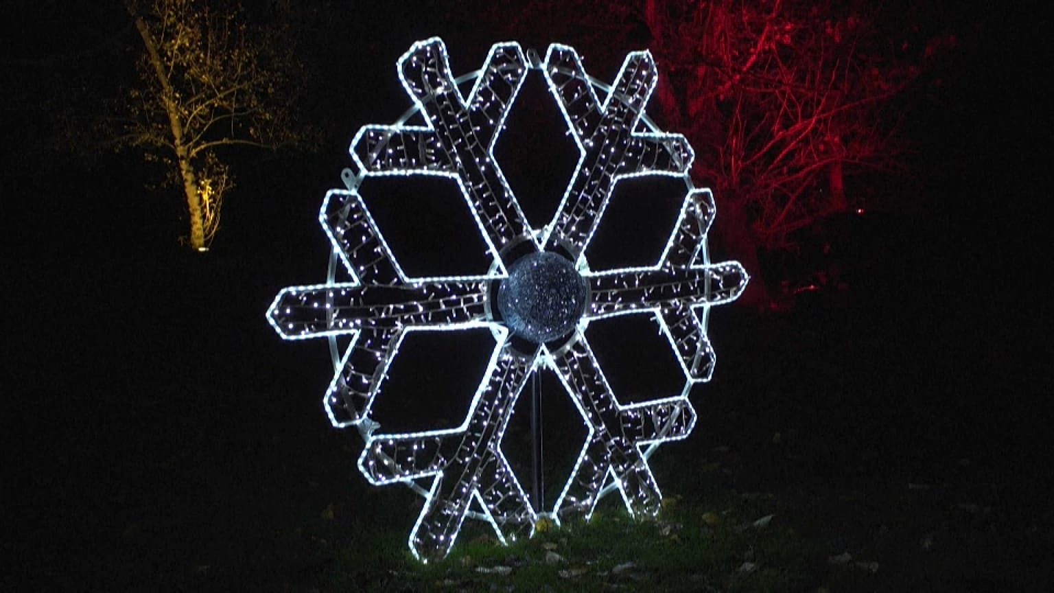 In London hat "Kew Botanicals Garden" die Weihnachtsbeleuchtung eingeschaltet