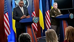 Lloyd Austin beim Presse-Briefing im Pentagon an diesem Mittwoch