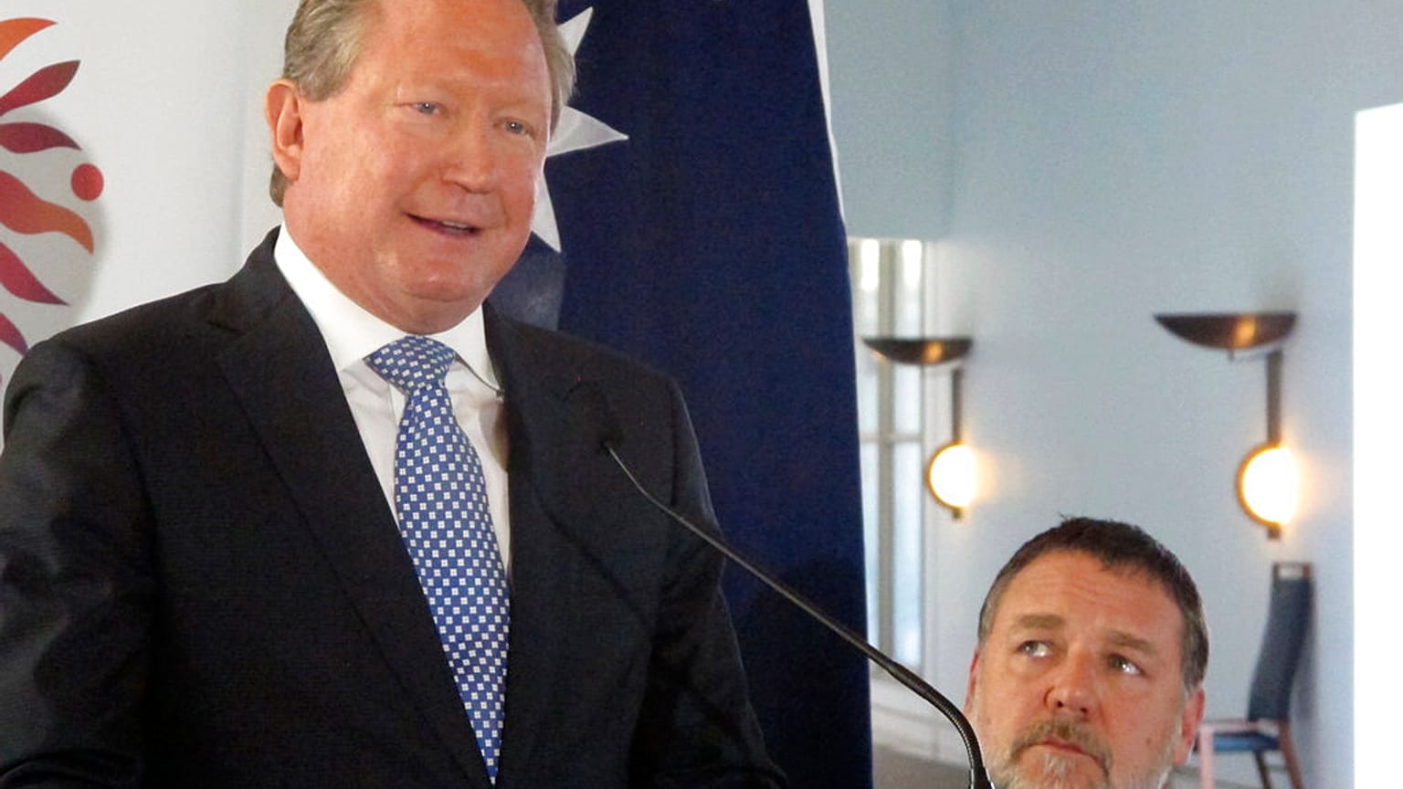 Az ausztrál filantróp, Andrew Forrest egy 2017-es konferencián