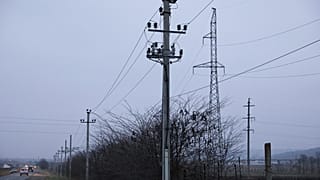 Линии электропередачи под Кишиневом