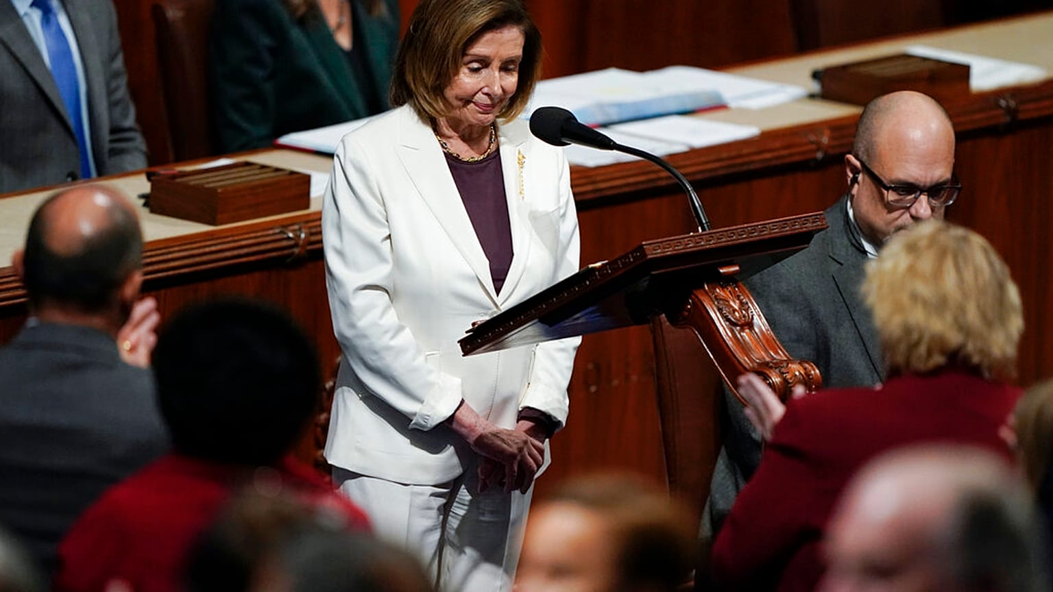 Nancy Pelosi in aula a Washington