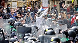 Manisfestações em Bangkok, pela democracia na Tailândia.