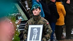Beerdigung von Boguslaw Wos in Polen nach der Explosion an der Grenze