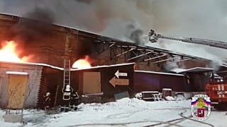 Пожар в центре Москвы