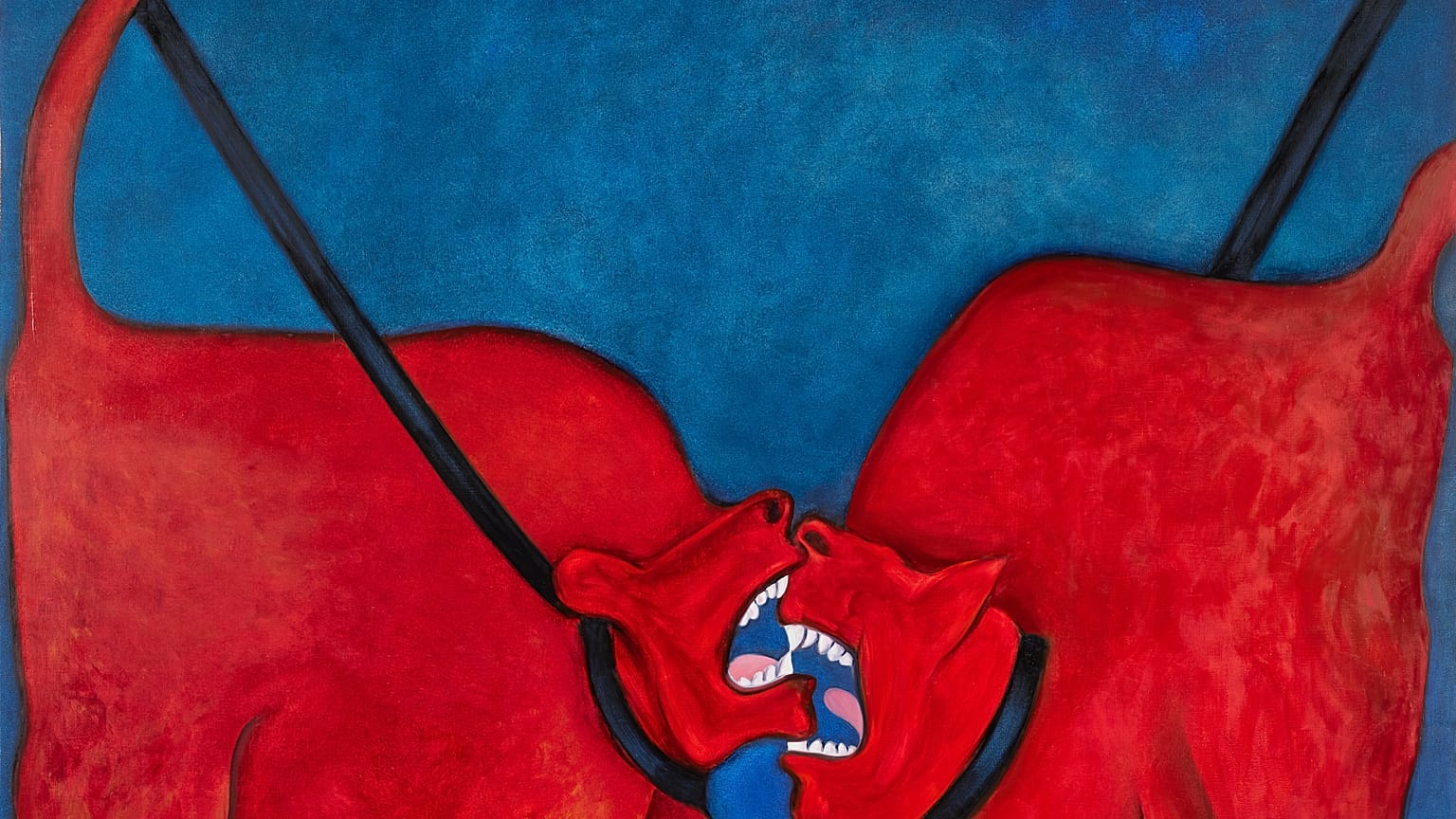 Herman Prigann "Begegnung", 1978, Öl auf Leinwand  - Museum moderner Kunst Stiftung Ludwig Wien, erworben / acquired in 1982