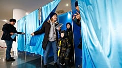 Ein Wahllokal in der Hauptstadt Astana