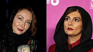 İranlı sinema oyuncuları Katayoun Riahi ve Hengameh Ghaziani