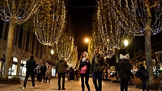 Christmas Illuminations on the Champs-Élysées in Paris.