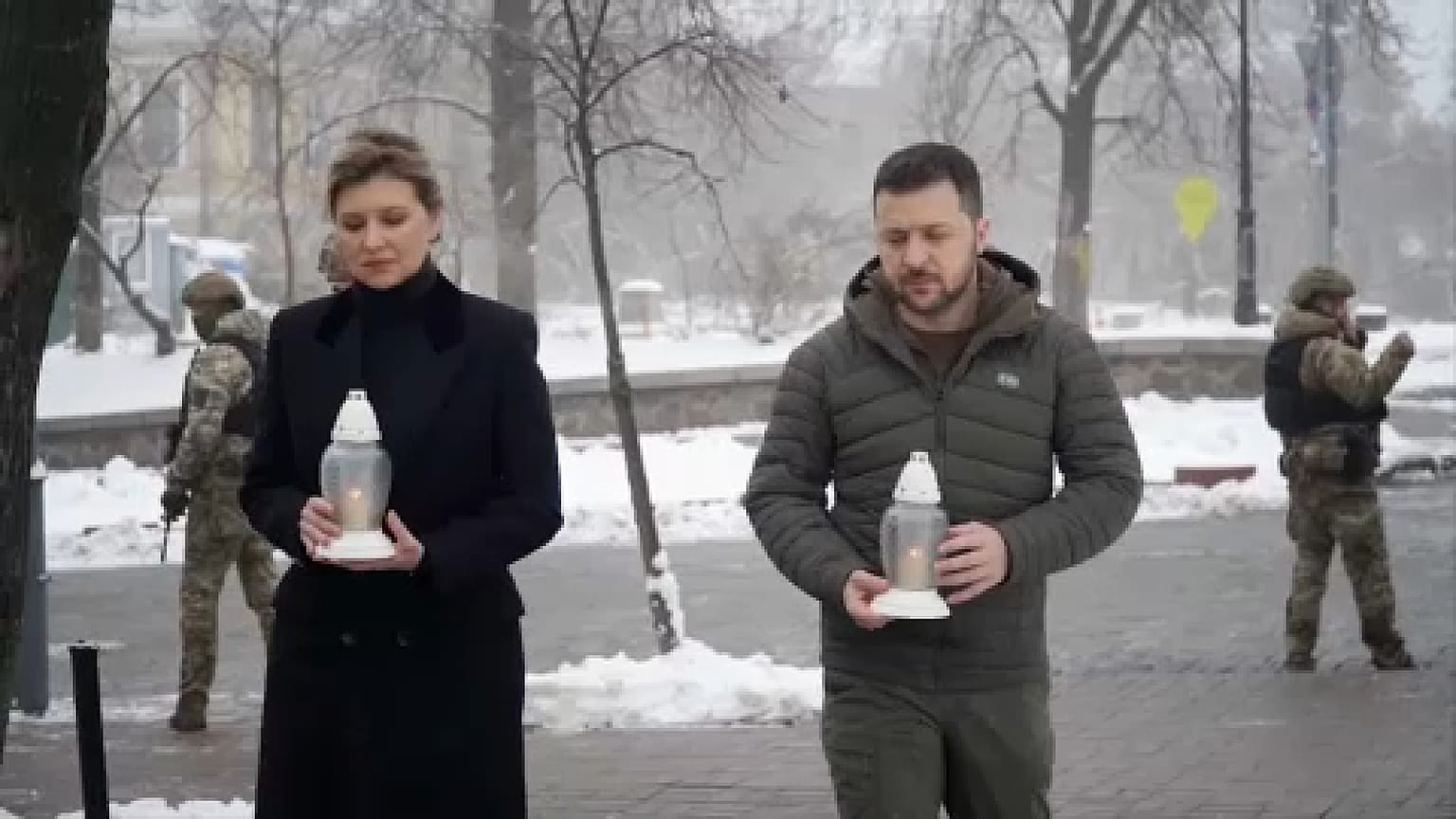 Volodymyr Zelensky e Olena Zelenska. (Kiev, 21.11.2022)