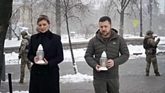 Volodymyr Zelensky e Olena Zelenska. (Kiev, 21.11.2022)