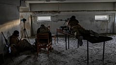 Herson kentinde sniper mevzisi