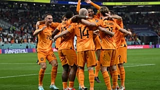المنتخب الهولندي بعد فوزه على السنغال