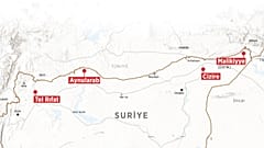 Türkiye'nin Suriye'ye operasyon düzenlediği noktalar