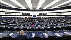 Der Plenarsaal des Europäischen Parlaments in Straßburg