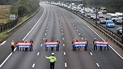 Insulate Britain protestors block the M25 motorway during their campaign of civil resistance last year.