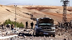 Κατεστραμμένος ηλεκτρικό σταθμός στη Συρία