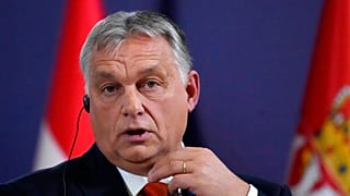 Orbán Viktor egy belgrádi sajtókonferencián