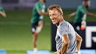 Le sélectionneur de l'Arabie saoudite, Hervé Renard, lors d'un entrainement avant la Coupe du Monde de football - Doha, le 17/11/2022