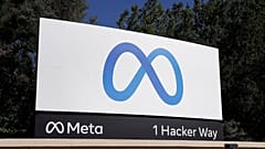 Facebook's Meta logo sign is seen at the company headquarters in Menlo Park, Calif. on Oct. 28, 2021