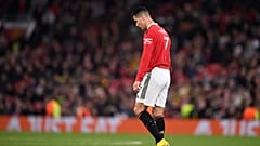 Manchester United's Portuguese striker Cristiano Ronaldo, who is now to leave the club, in a Champions League match against Omonoia Nicosia at Old Trafford, October 13, 2022.