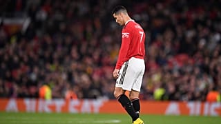 Manchester United's Portuguese striker Cristiano Ronaldo, who is now to leave the club, in a Champions League match against Omonoia Nicosia at Old Trafford, October 13, 2022.