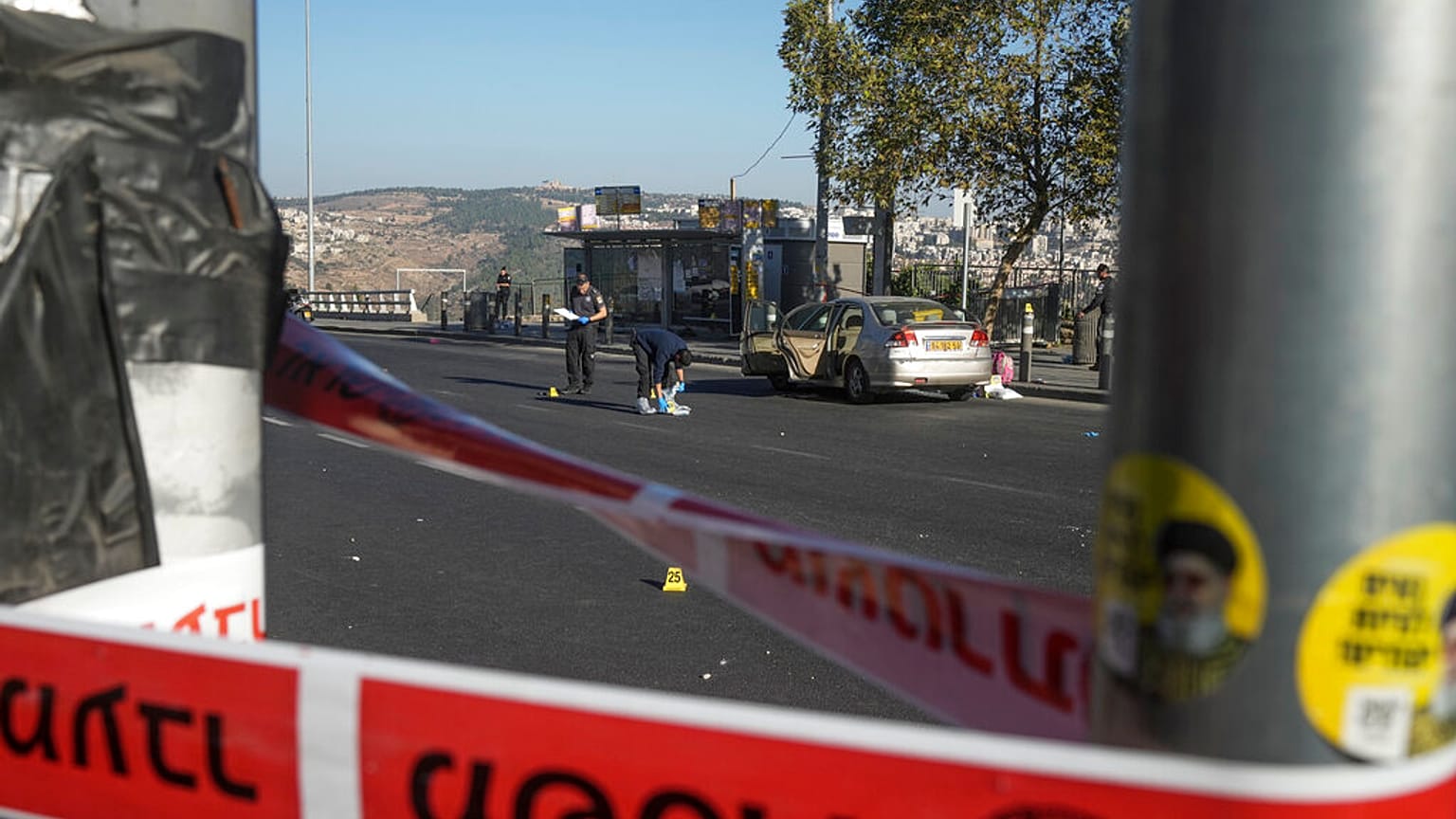 Einer der beiden Explosionsorte am Stadtrand von Jerusalem
