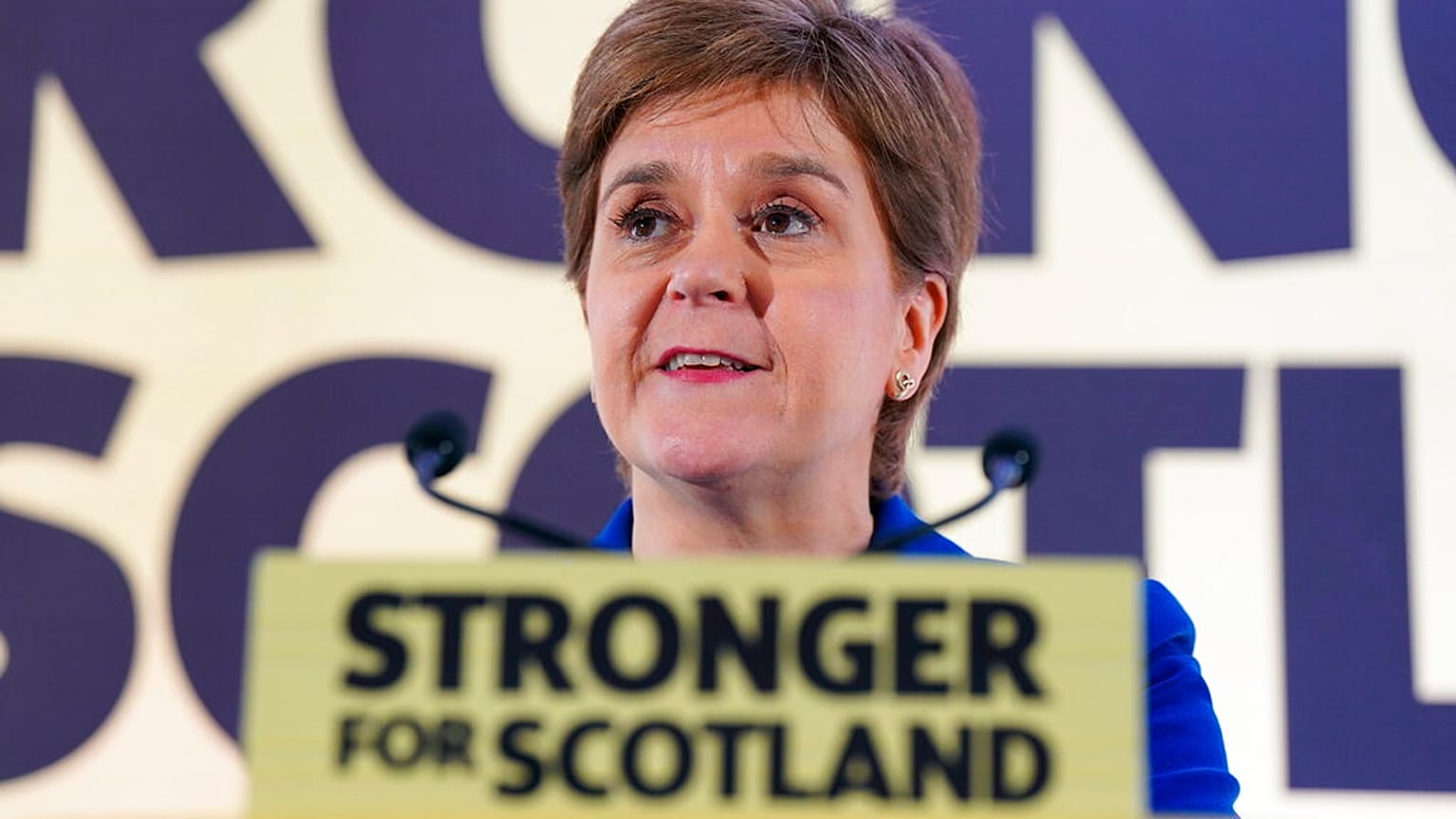 La delusione della premier scozzese Nicola Sturgeon, che vuole essere "più forte per la Scozia". (Edimburgo, 23.11.2022)
