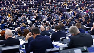 Imagen de los miembros del Parlamento Europeo durante la celebración del 70 aniversario