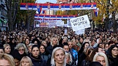La manifestazione delle donne serbo-kosovare. (Mitrovica, 23.11.2022)