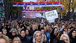 La manifestazione delle donne serbo-kosovare. (Mitrovica, 23.11.2022)