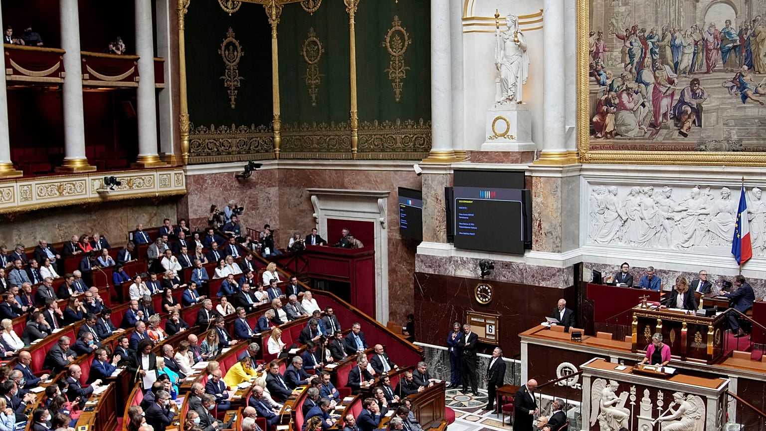 La Asamblea Nacional francesa que votó a favor de la constitucionalización del aborto