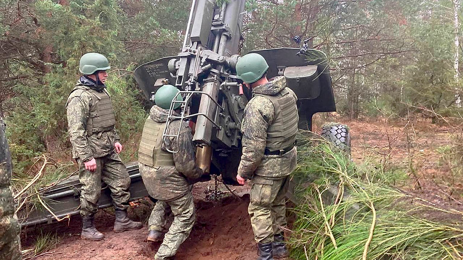 Российские военные на учениях в Беларуси