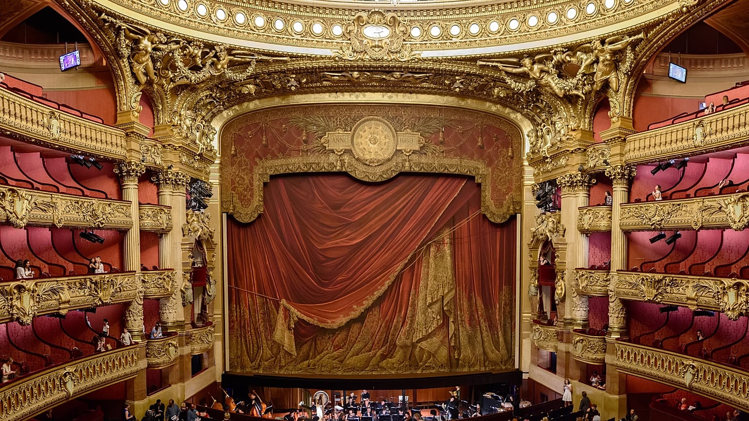 The interior of a grand opera house