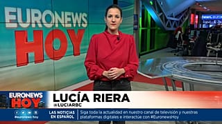 Lucía Riera presenta el informativo diario Euronews Hoy