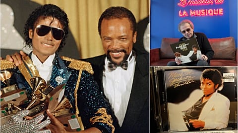 Michael Jackson and Triller album's producer Quincy Jones.